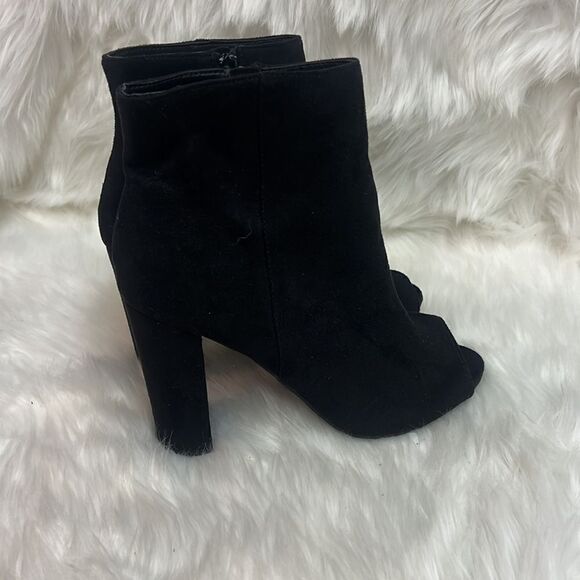 Fashion Nova Open toed Chunky heeled Ankle Boots Size 10 D21 - Picture 7 of 9